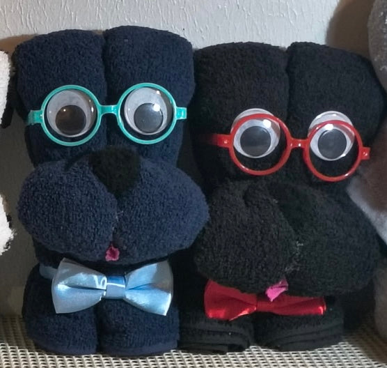 Googly-Eyed Towel Buddy Set – Handmade Decorative Bathroom Towel Characters
