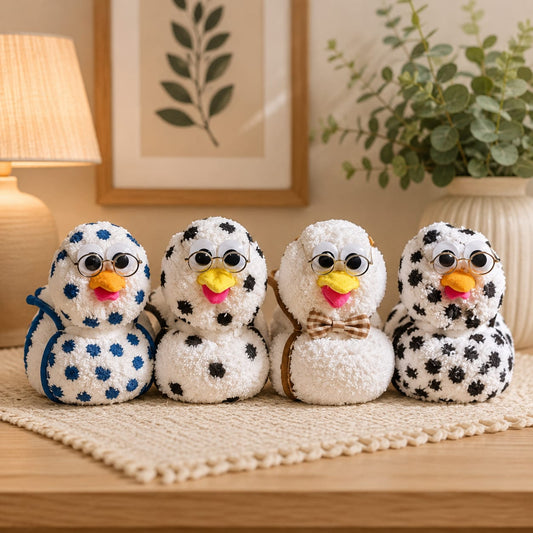 Handmade Googly-Eyed Towel Ducklings – Whimsical Plush Decor